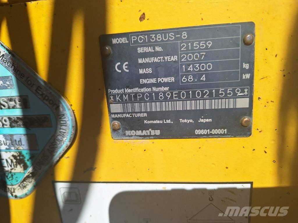 Komatsu PC 138 US-8 Koparki gąsienicowe