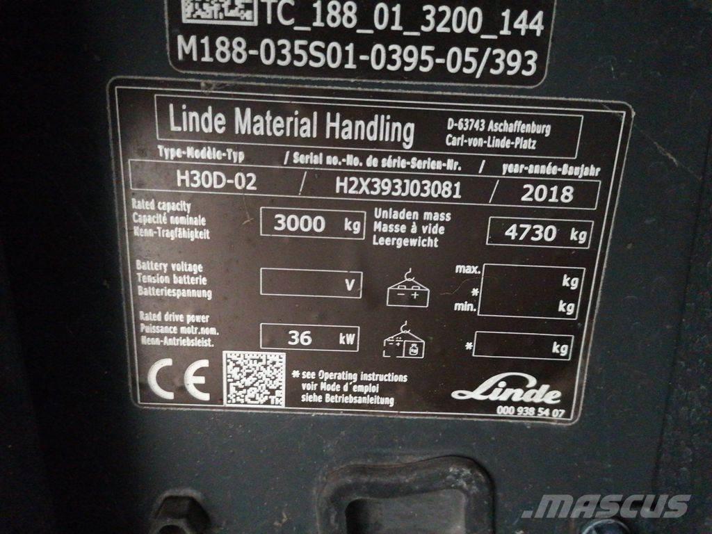 Linde H30D-02 Wózki Diesla