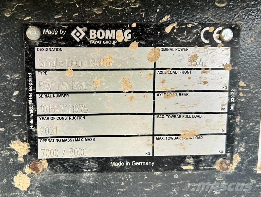Bomag BW 177 BVC-5 Walce jednobębnowe