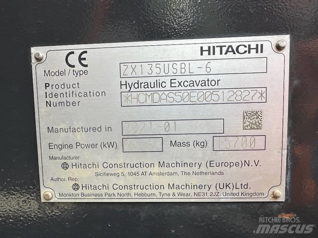Hitachi ZX 135 US-6 Koparki gąsienicowe
