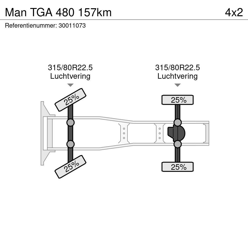 MAN TGA 480 157km Ciągniki siodłowe