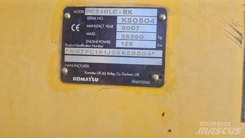 Komatsu PC240LC-8K Koparki gąsienicowe
