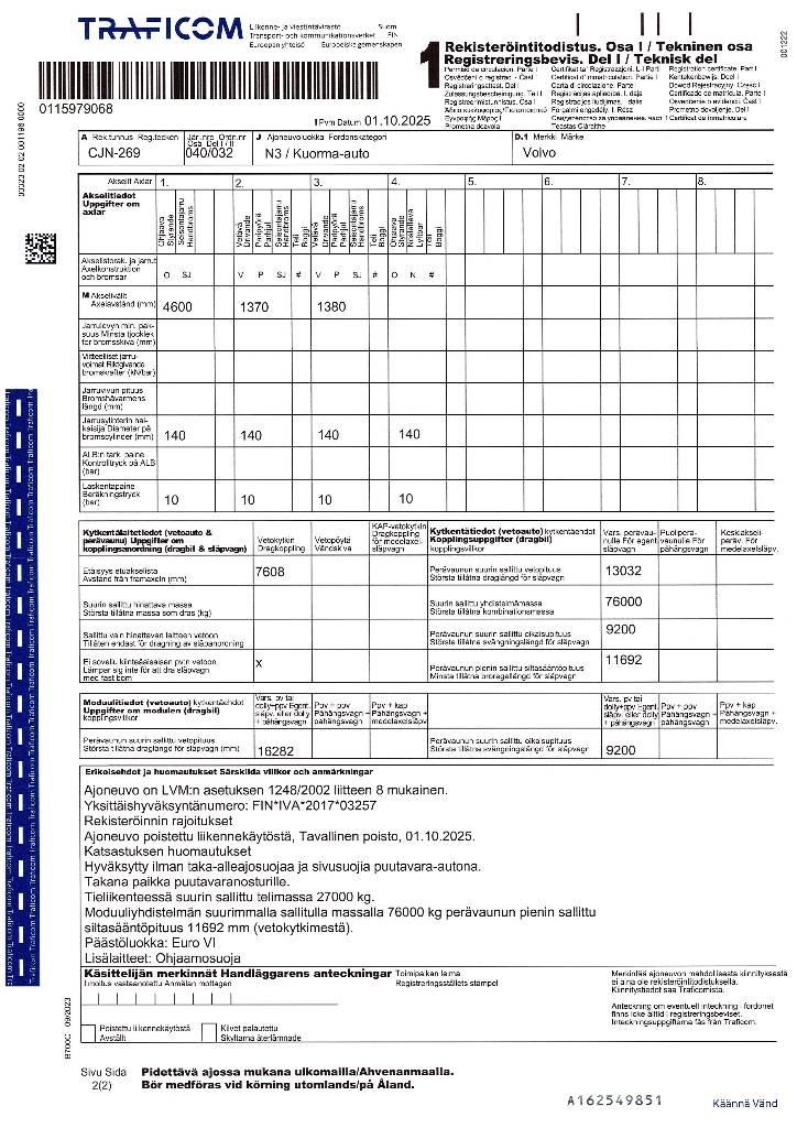 Volvo FH 16 750 Samochody do przewozu drewna