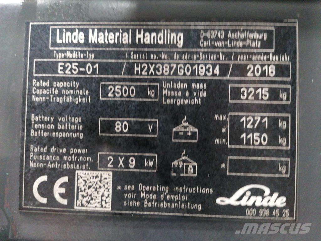 Linde E25-01 Wózki elektryczne