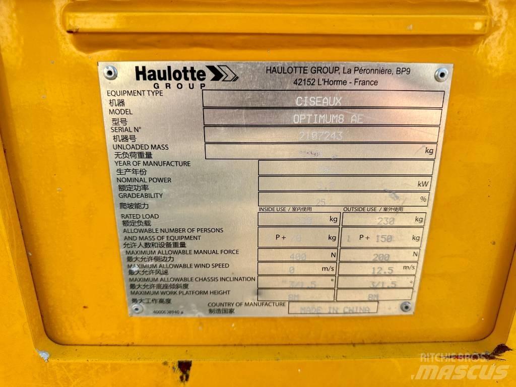 Haulotte OPTIMUM 8 Podnośniki nożycowe