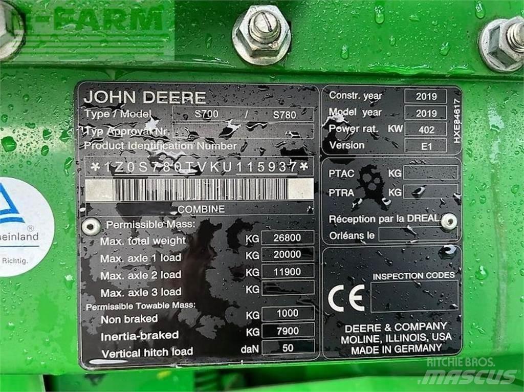 John Deere s 780i Kombajny zbożowe