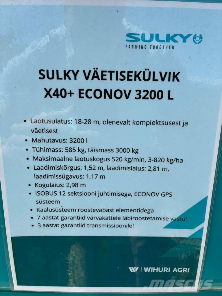 Sulky X 40+ Econov Rozrzutnik nawozów mineralnych
