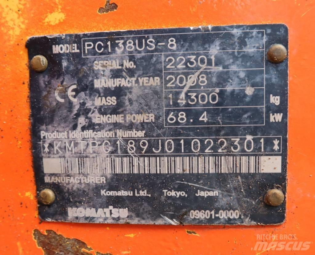 Komatsu PC138US-8 Koparki gąsienicowe