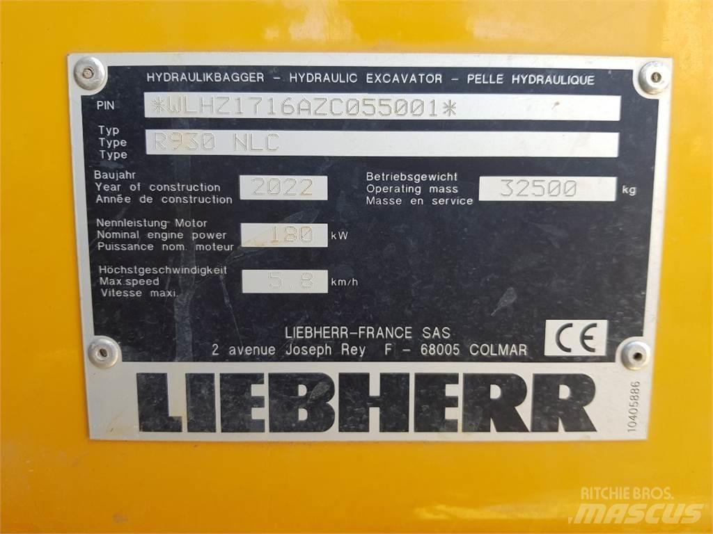 Liebherr R930 Koparki gąsienicowe