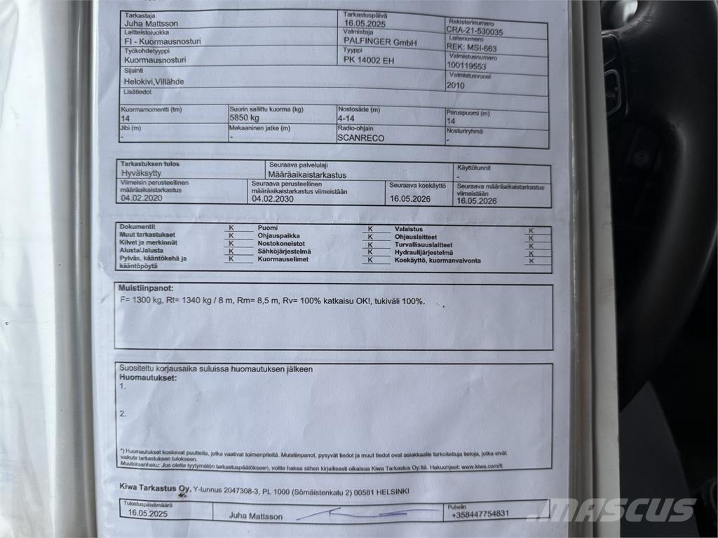 Volvo FH13 6X2 Żurawie samochodowe