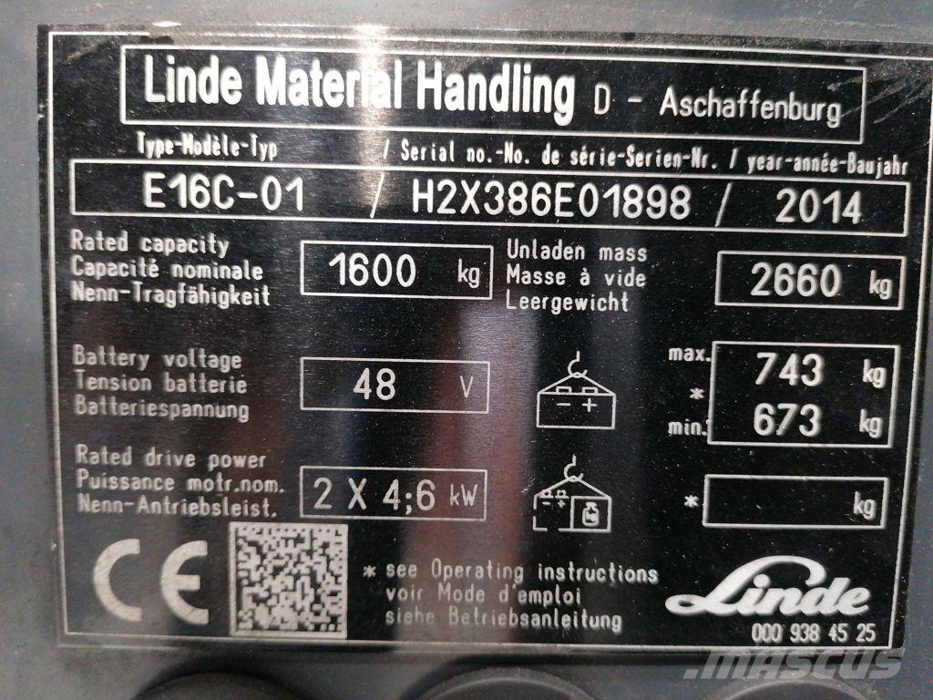 Linde E16C-01 Wózki elektryczne
