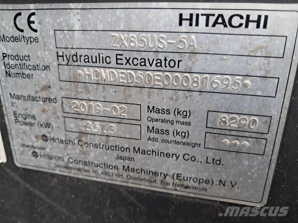 Hitachi ZX 85 US-5 A Midikoparki  7t - 12t