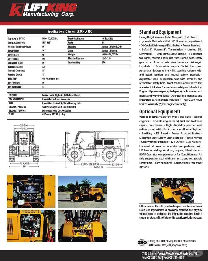 Liftking LK12C Wózki widłowe terenowe