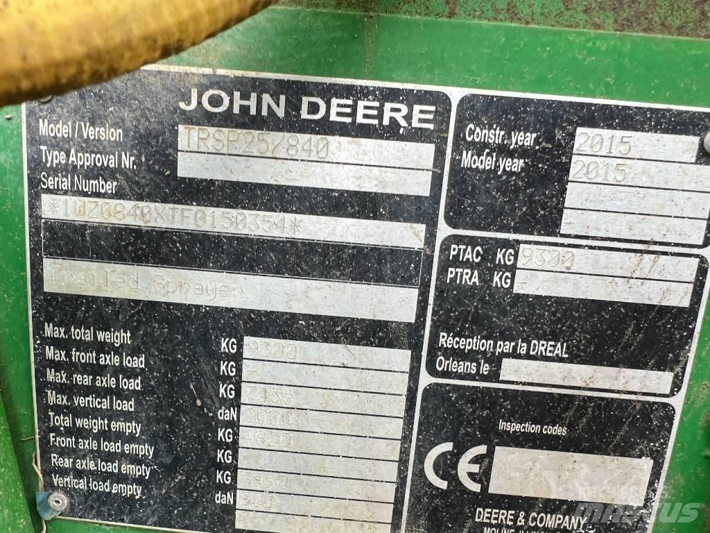 John Deere 840 Opryskiwacze zaczepiane