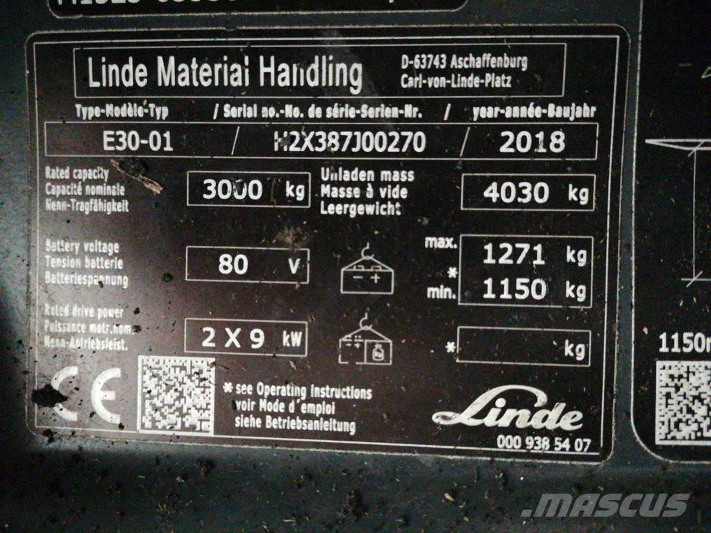 Linde E30-01 Wózki elektryczne