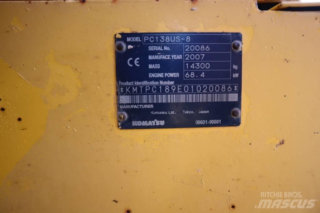 Komatsu PC138US-8 Koparki gąsienicowe