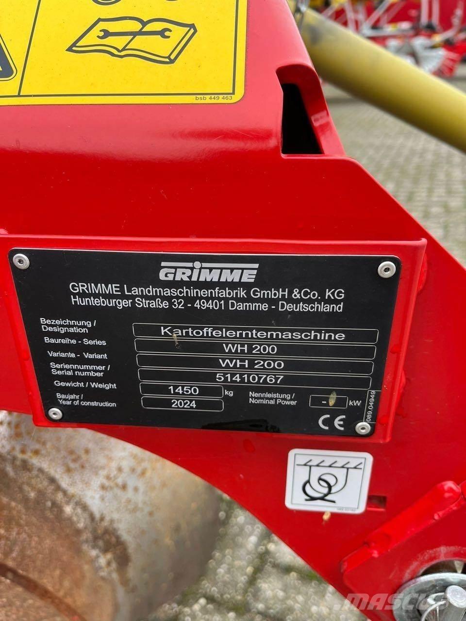 Grimme WH 200 Kombajny ziemniaczane i kopaczki