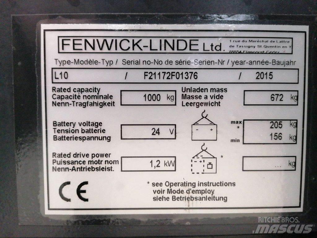 Linde L10 Wózki widłowe unoszące z dyszlem