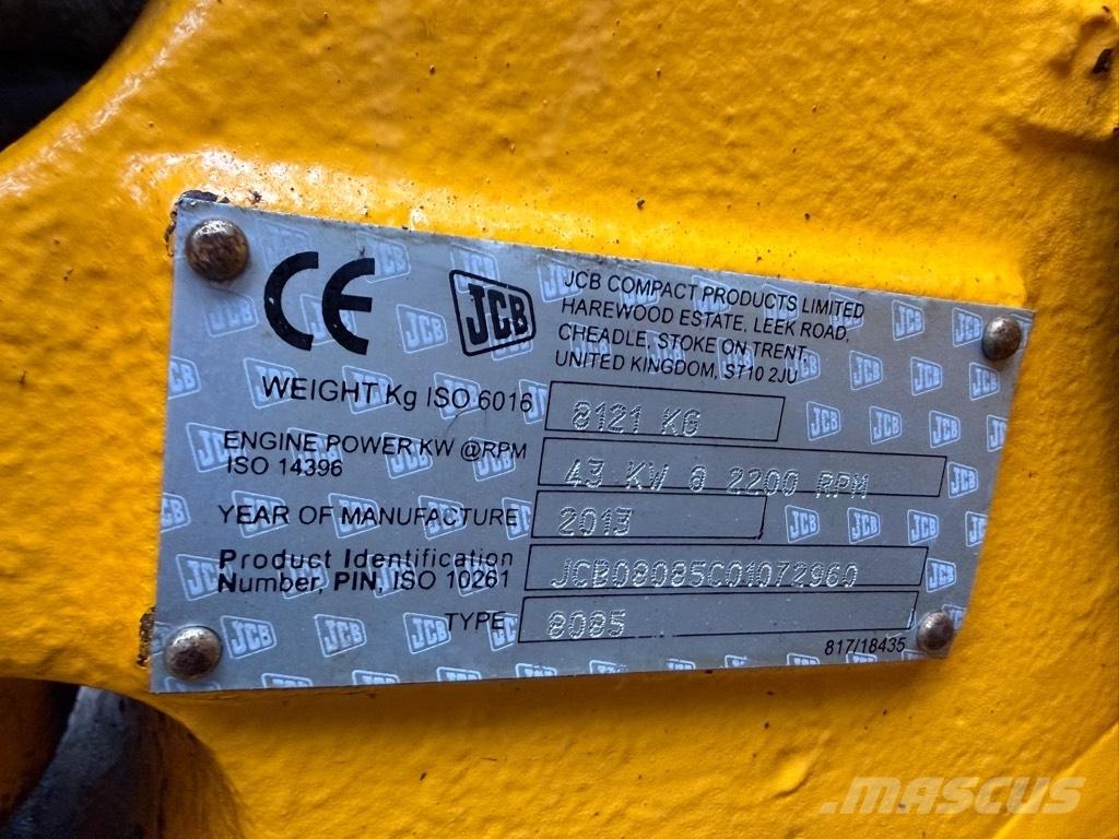 JCB 8085 ZTS Midikoparki  7t - 12t
