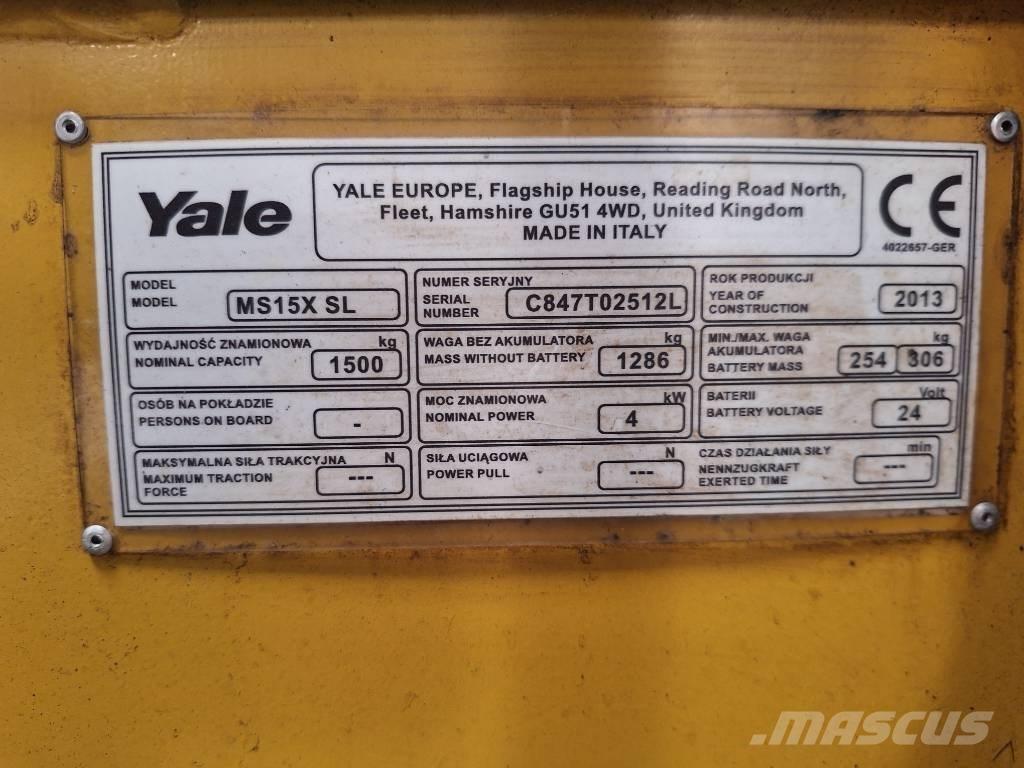 Yale MS 15x IL Wózki widłowe inne