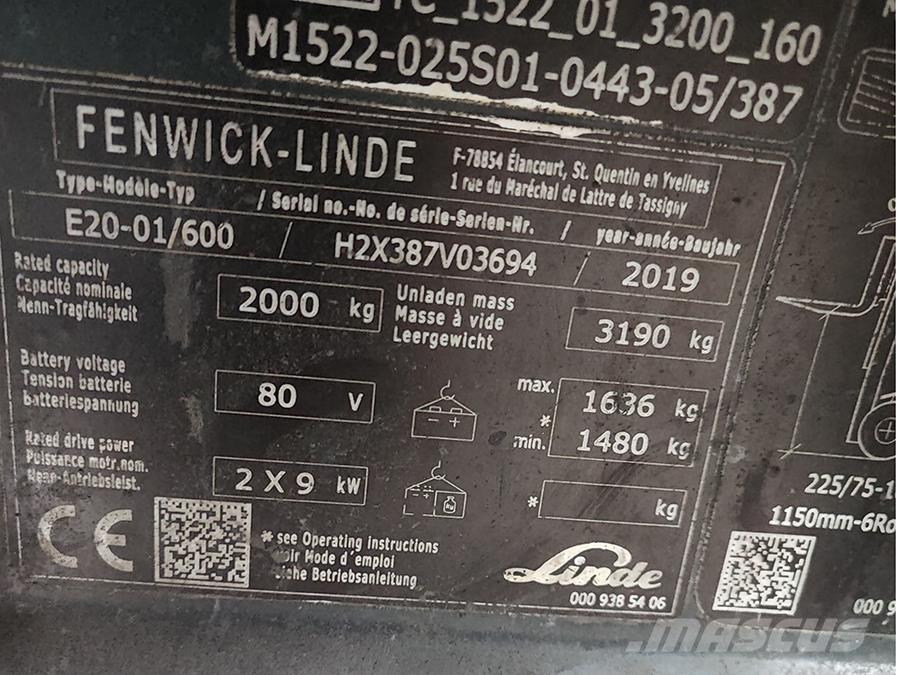 Linde E20-01/600 Wózki elektryczne