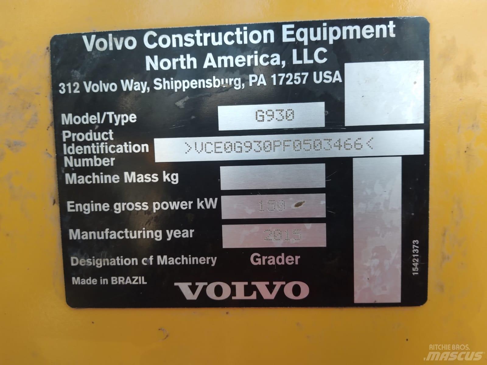 Volvo G 930 Równiarki
