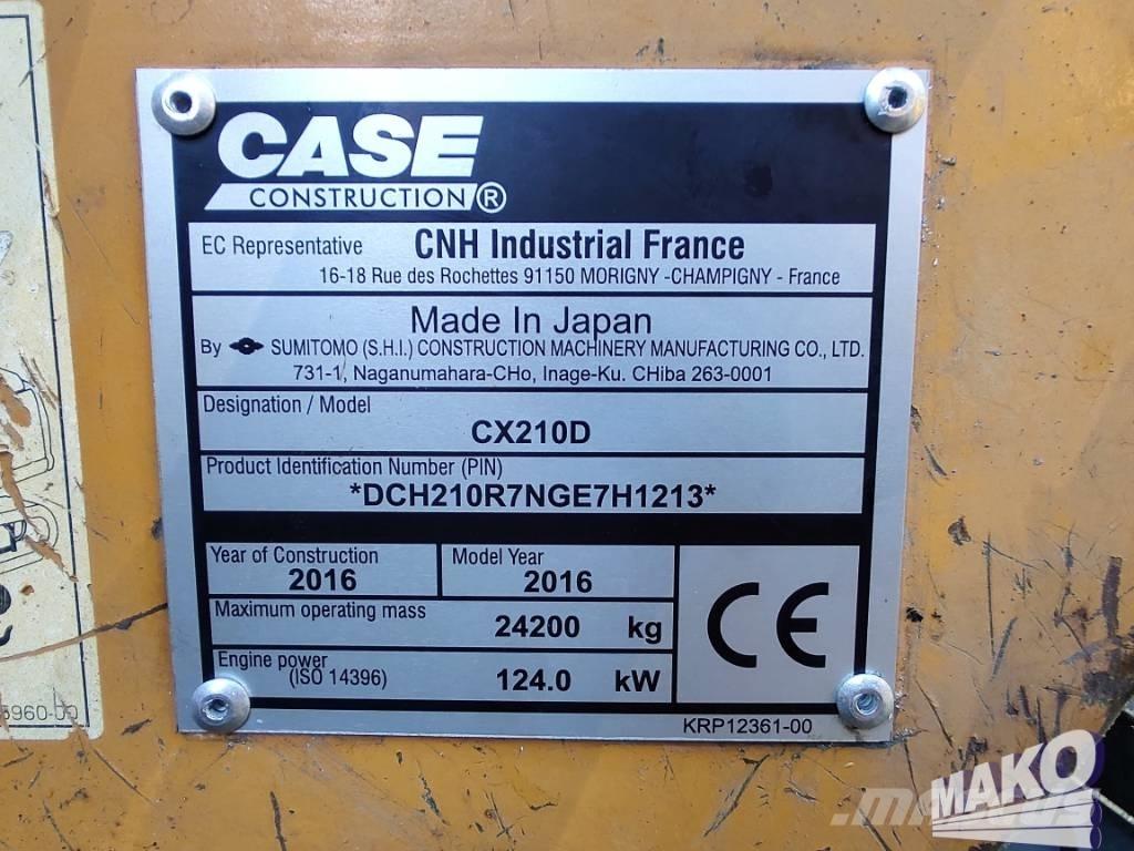 CASE CX 210 D Koparki gąsienicowe