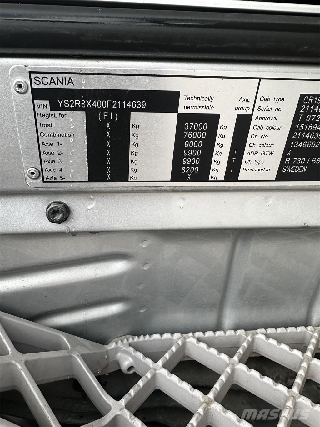Scania R 730 Samochody ciężarowe ze skrzynią zamkniętą