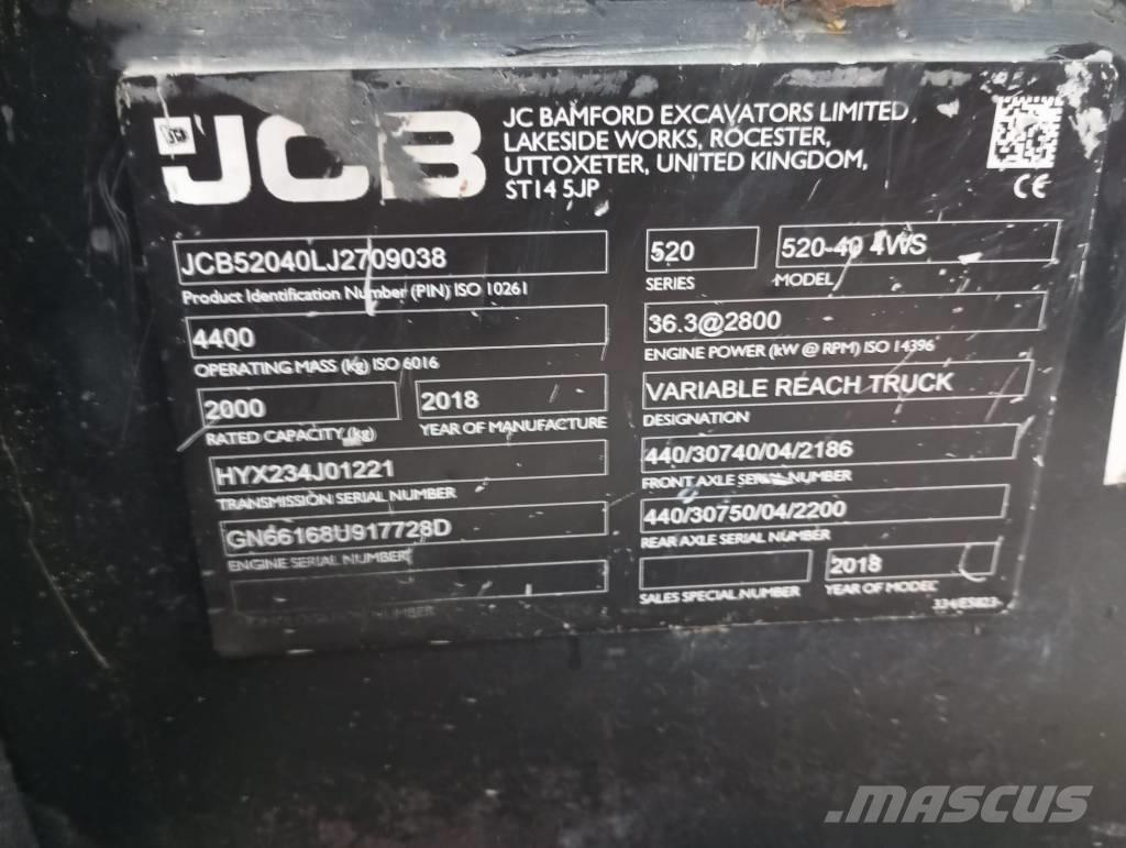 JCB 520-40 Ładowarki teleskopowe