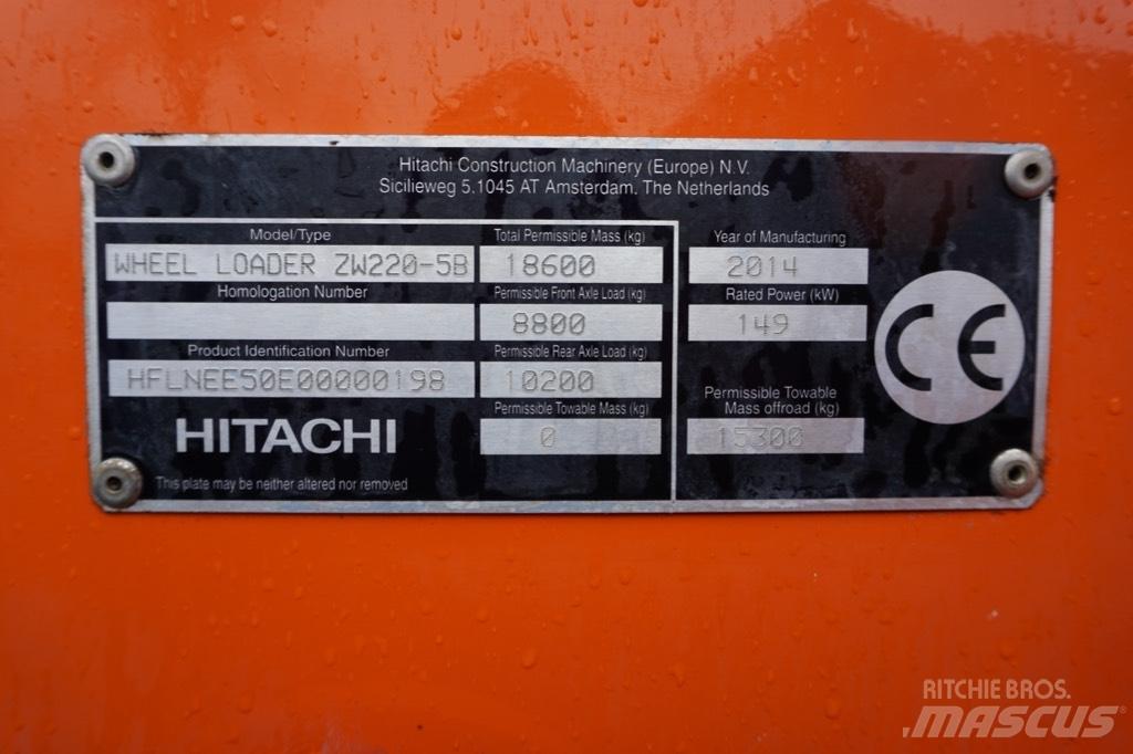 Hitachi ZW 220-5 B Ładowarki kołowe