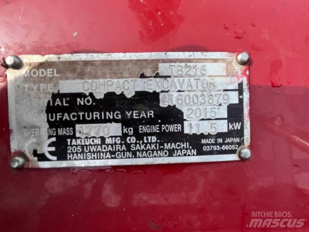 Takeuchi TB 216 Minikoparki