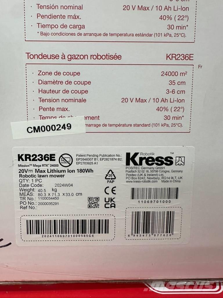 Kress KR236E Kosiarki roboty