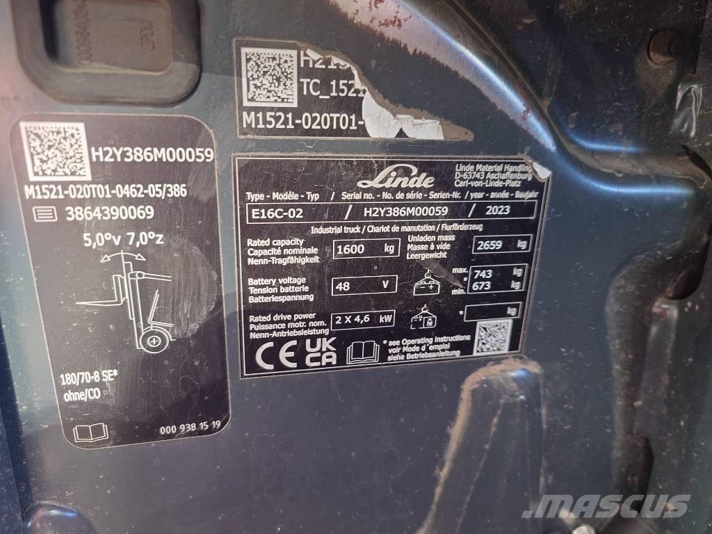 Linde E16C/386-02 Wózki elektryczne