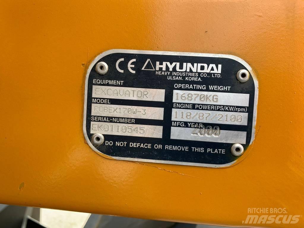 Hyundai ROBEX 170W-3 Koparki kołowe