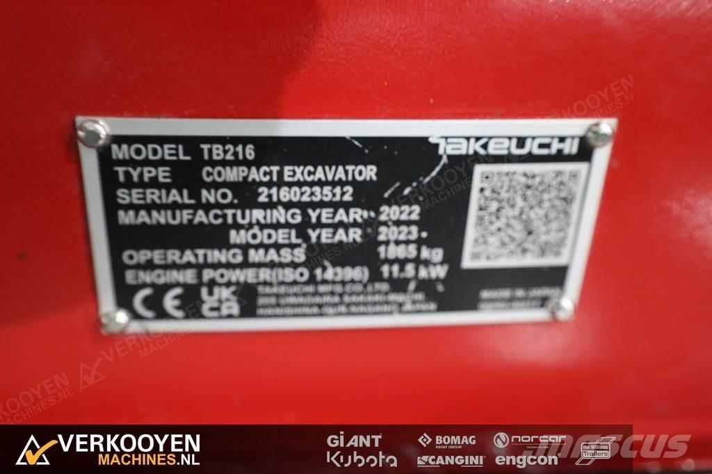 Takeuchi TB216 Minikoparki