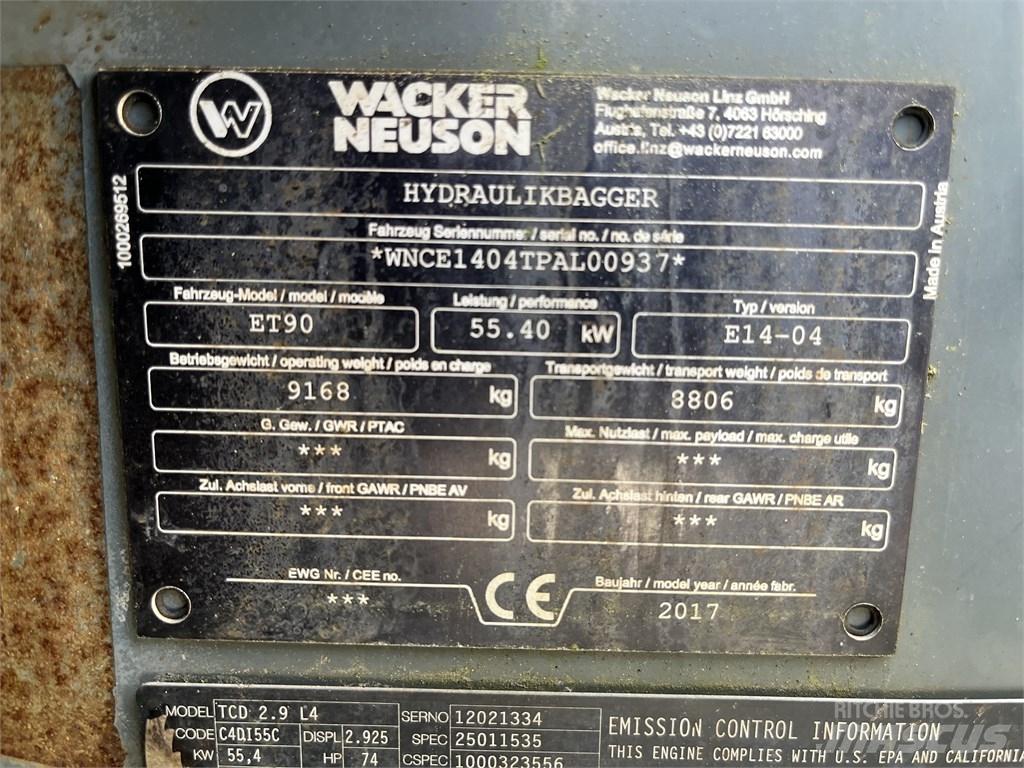 Wacker Neuson ET 90 Midikoparki  7t - 12t