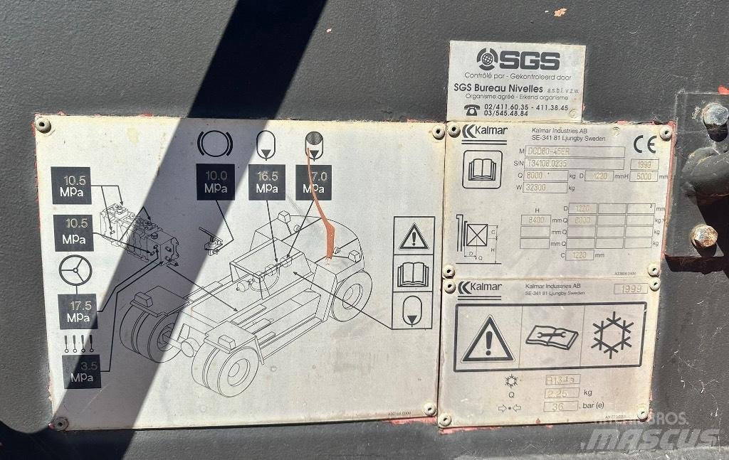 Kalmar DCD 80-45R Wózki Diesla