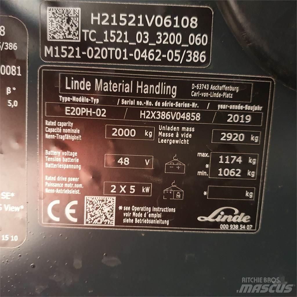 Linde E20PH Wózki elektryczne