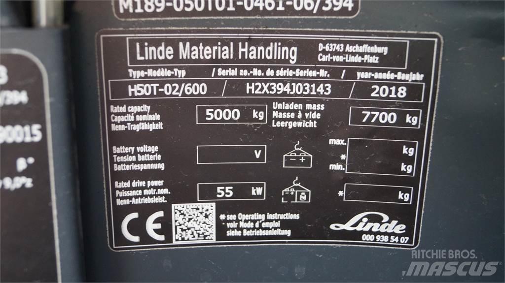 Linde H50T/600 Wózki LPG