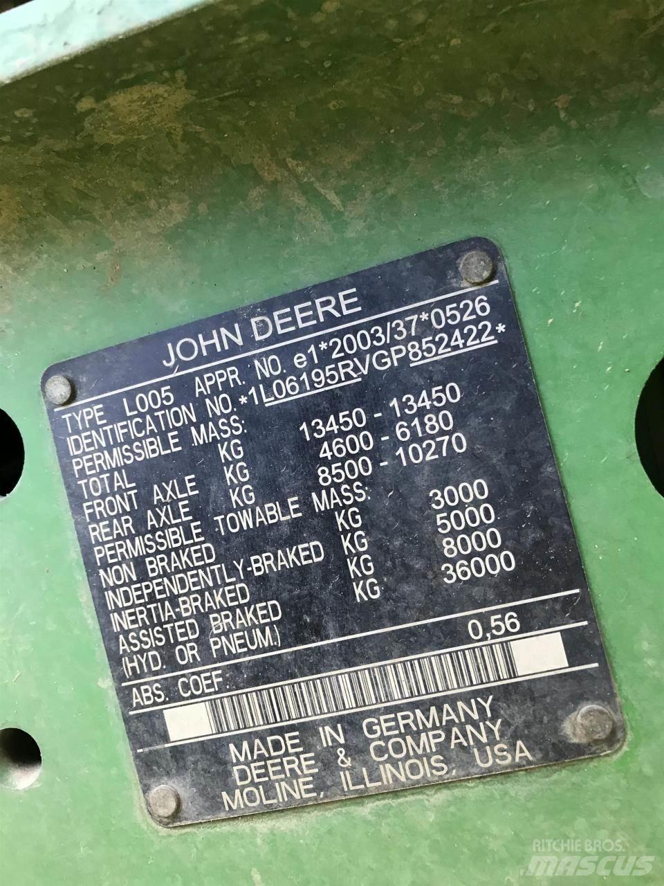 John Deere 6195R Ciągniki rolnicze