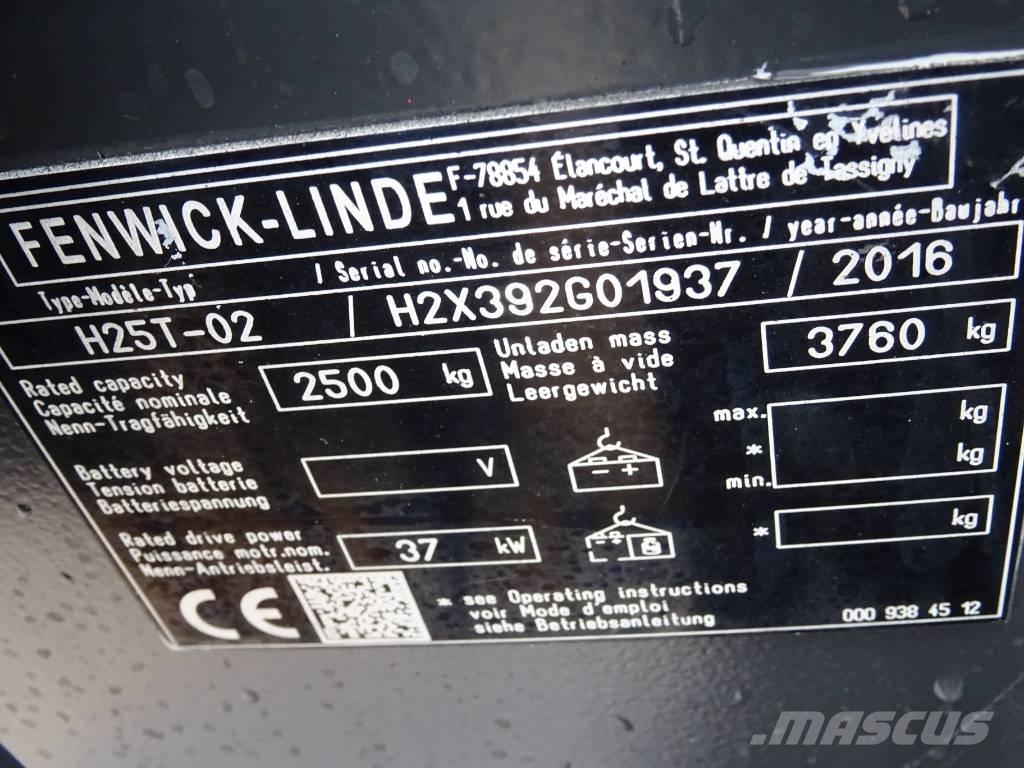Linde H25T-02 Wózki LPG
