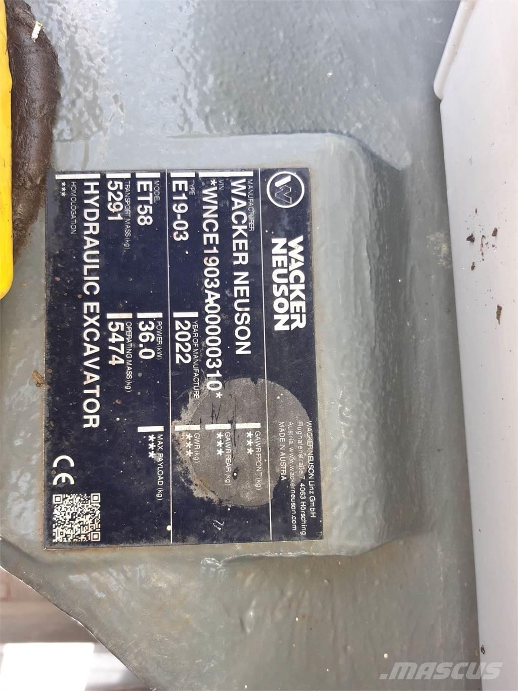 Wacker Neuson ET58 Koparki gąsienicowe