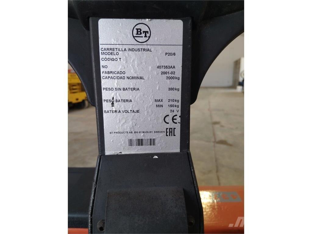 BT P20 Wózki widłowe unoszące