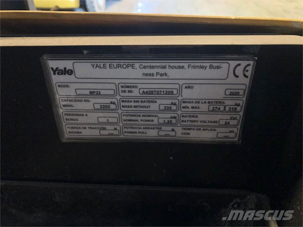 Yale MP22 Wózki paletowe ręczne.