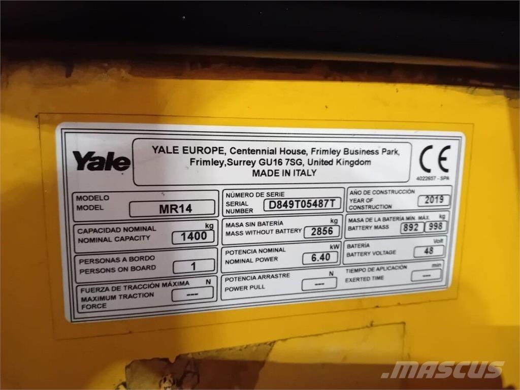 Yale MR14 Magazynowanie - Inne