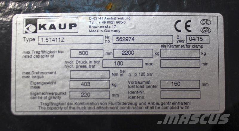 Kaup 1,5T411Z Osprzęt i komponenty - inne