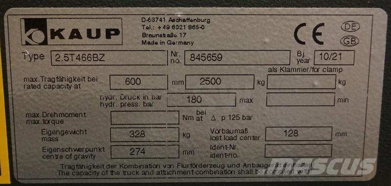 Kaup 2,5T466BZ Osprzęt i komponenty - inne