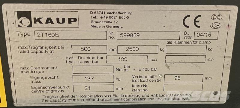 Kaup 2T160B Osprzęt i komponenty - inne