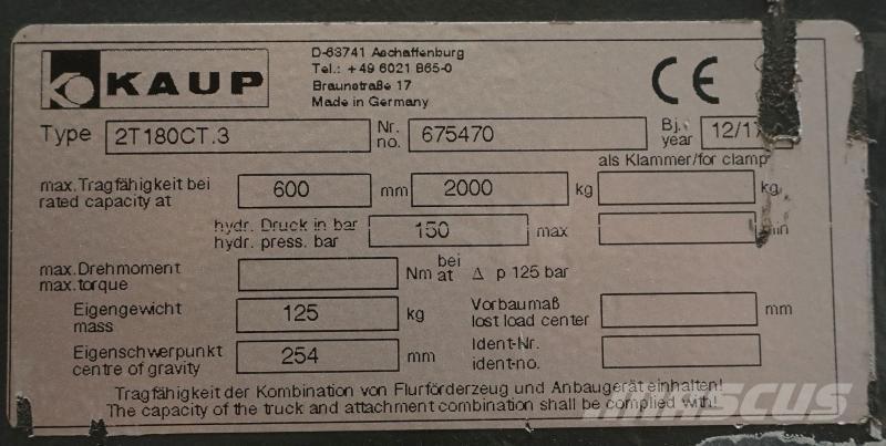 Kaup 2T180CT.3 Widły