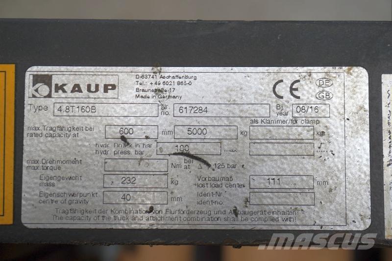 Kaup 4,8T160B Osprzęt i komponenty - inne
